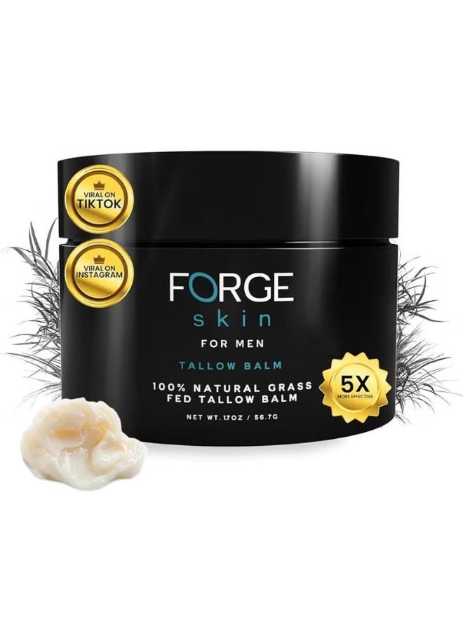 Forge Skin Men's Beef Tallow Balm for Skin | Beef Tallow for Skin Face Mens Skin Care Cream Facial Skincare Face Moisturizer for Men - Image 1